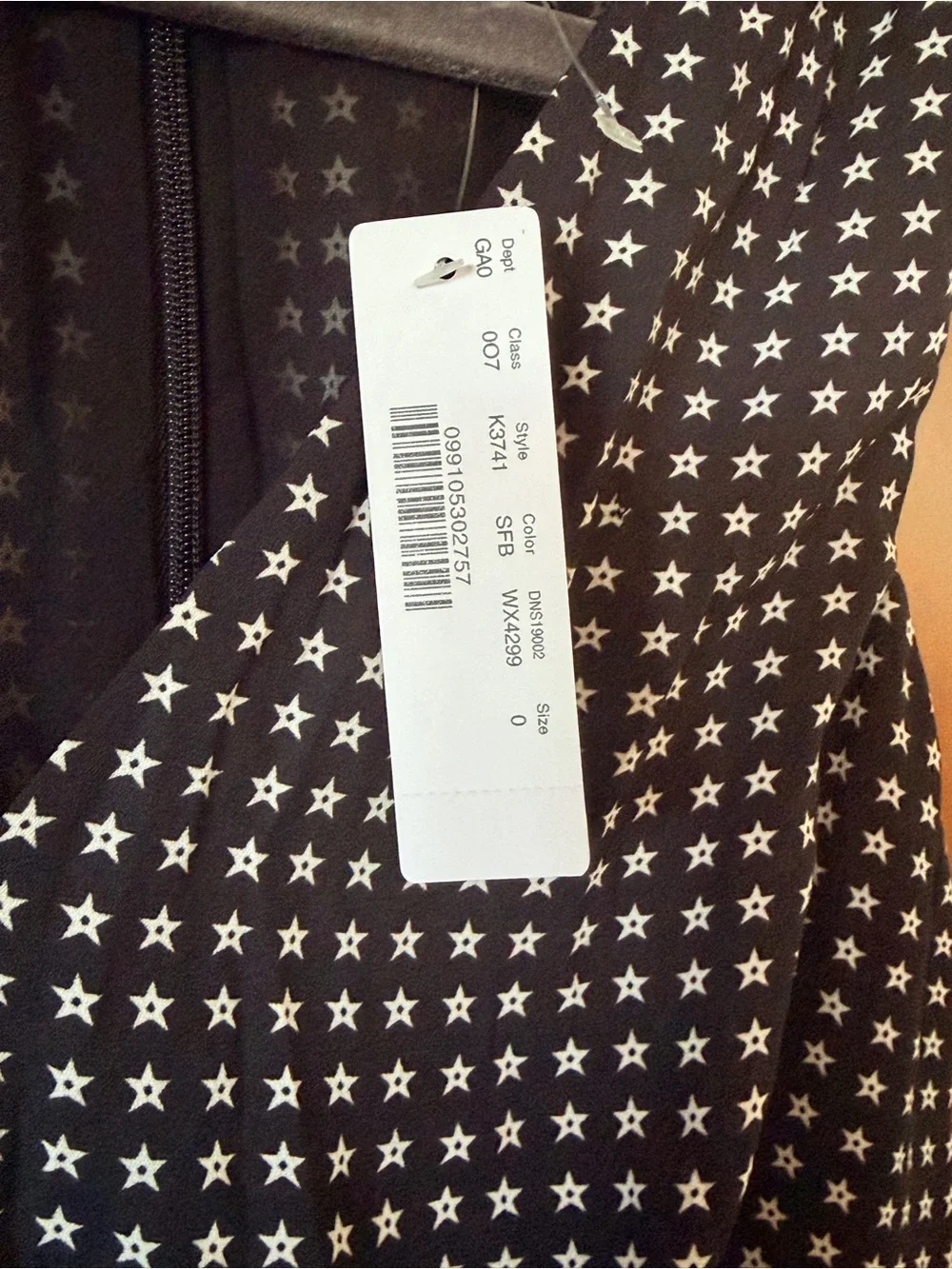 J.Crew Star Print Peplum Top Size 0 NWT Black White Sleeveless Blouse